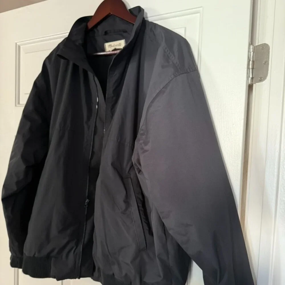 Madewell Black Windbreaker Jacket L - Picture 1 of 3